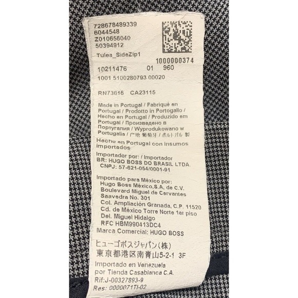 Hugo Boss Wool Blend Slacks Pants 8 Black Business Casual Workwear Career Job - Picture 10 of 11